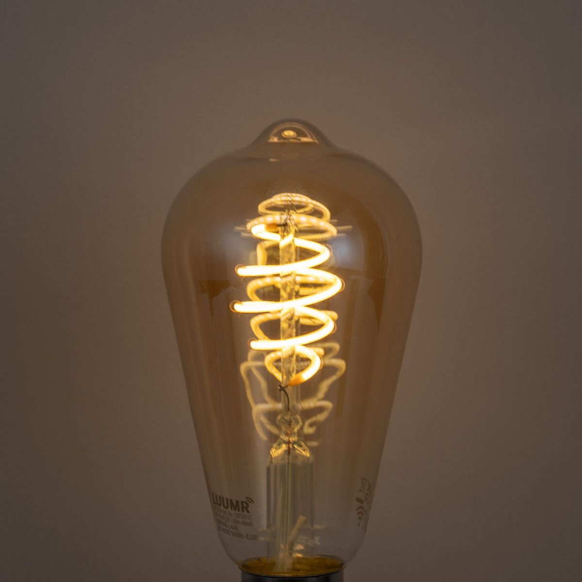 Set van 5 Smart E27 dimbare LED lampen ST64 amber 4.9W 320 lm 2500K