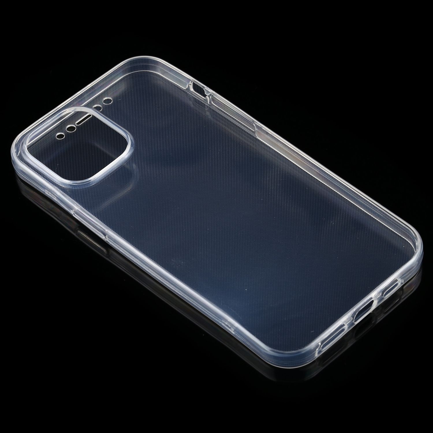 Apple iPhone 12 Pro Max Hülle Case 360 Handy Schutz Cover Full TPU Transparent