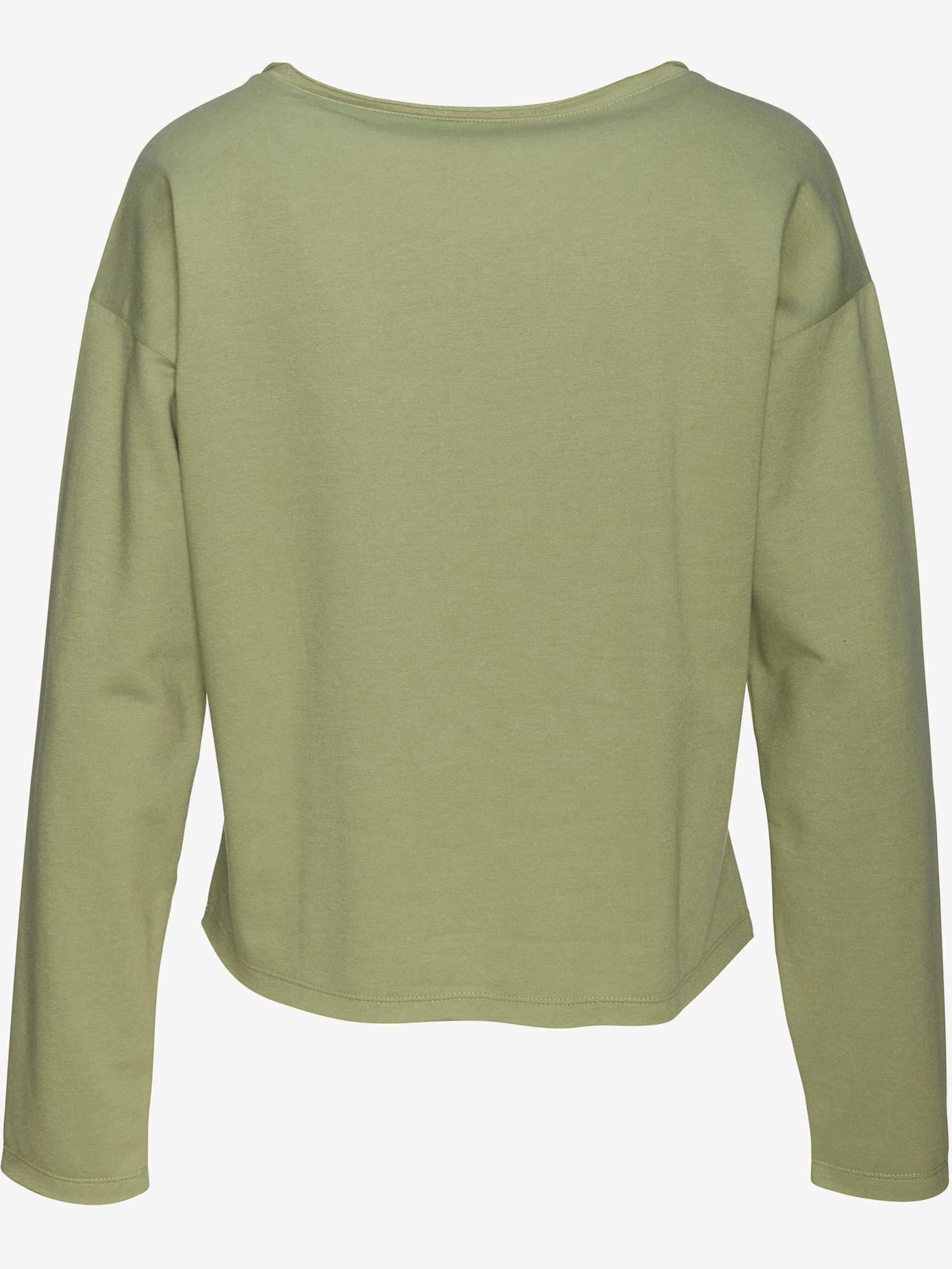 Sweat-shirt manches longues confortables, coupe légèrement raccourcie