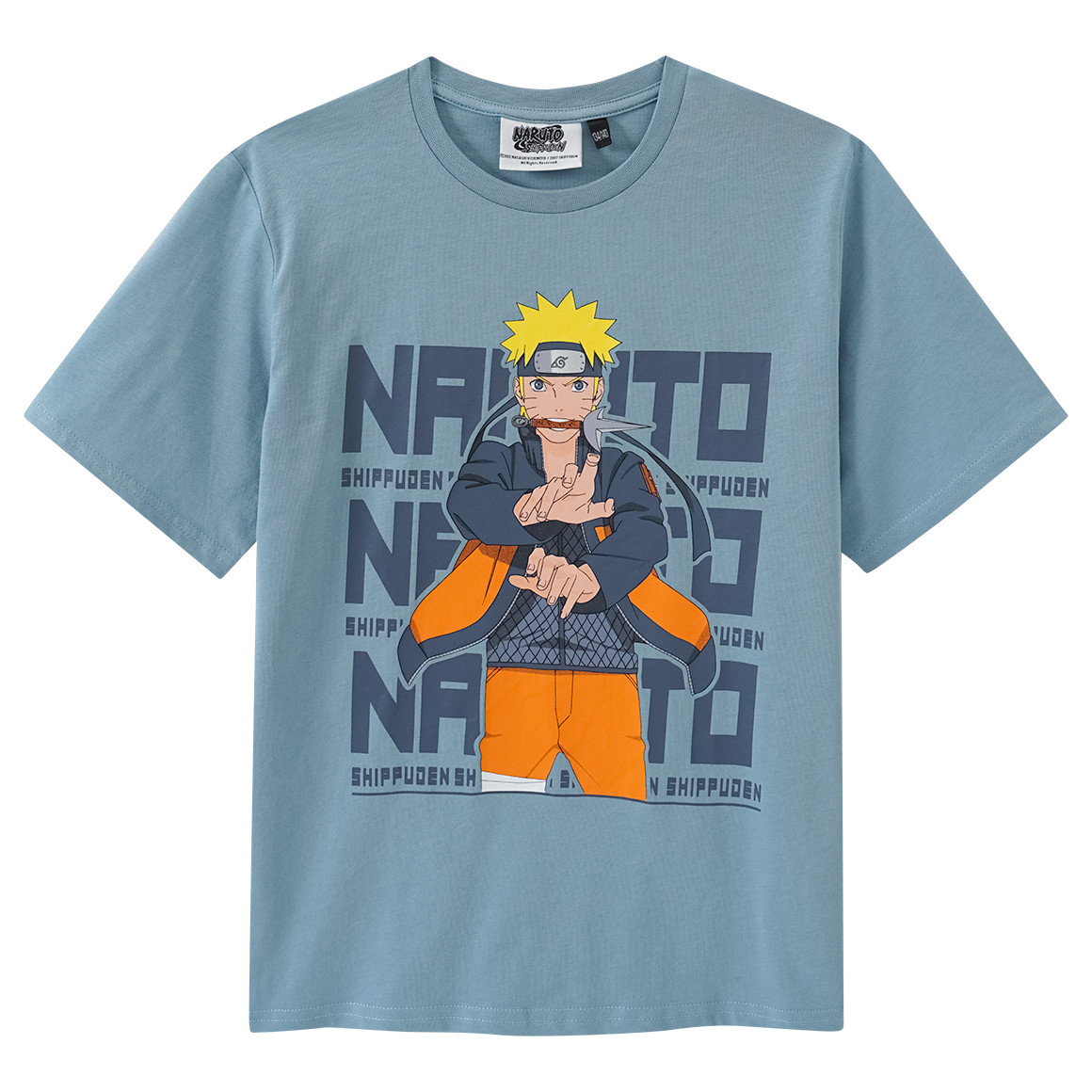 Yigga NARUTO T-Shirt mit großem Motiv blau