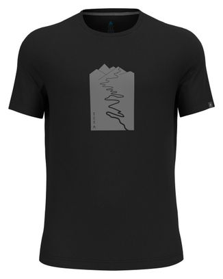 Maillot Manches Courtes Odlo Nikko Trailhead Noir