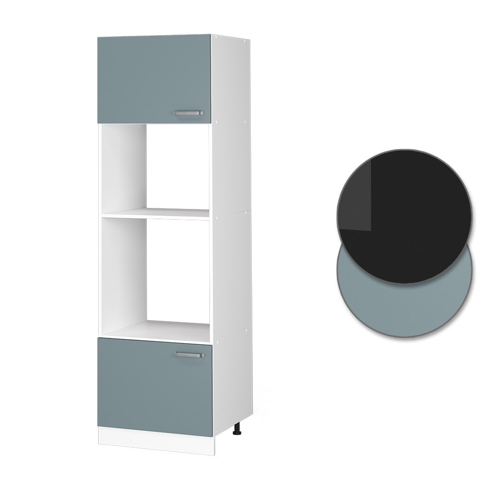 Vicco Mikrowellenschrank Küchenschrank R-Line Solid Weiß Blau Grau 60 cm modern