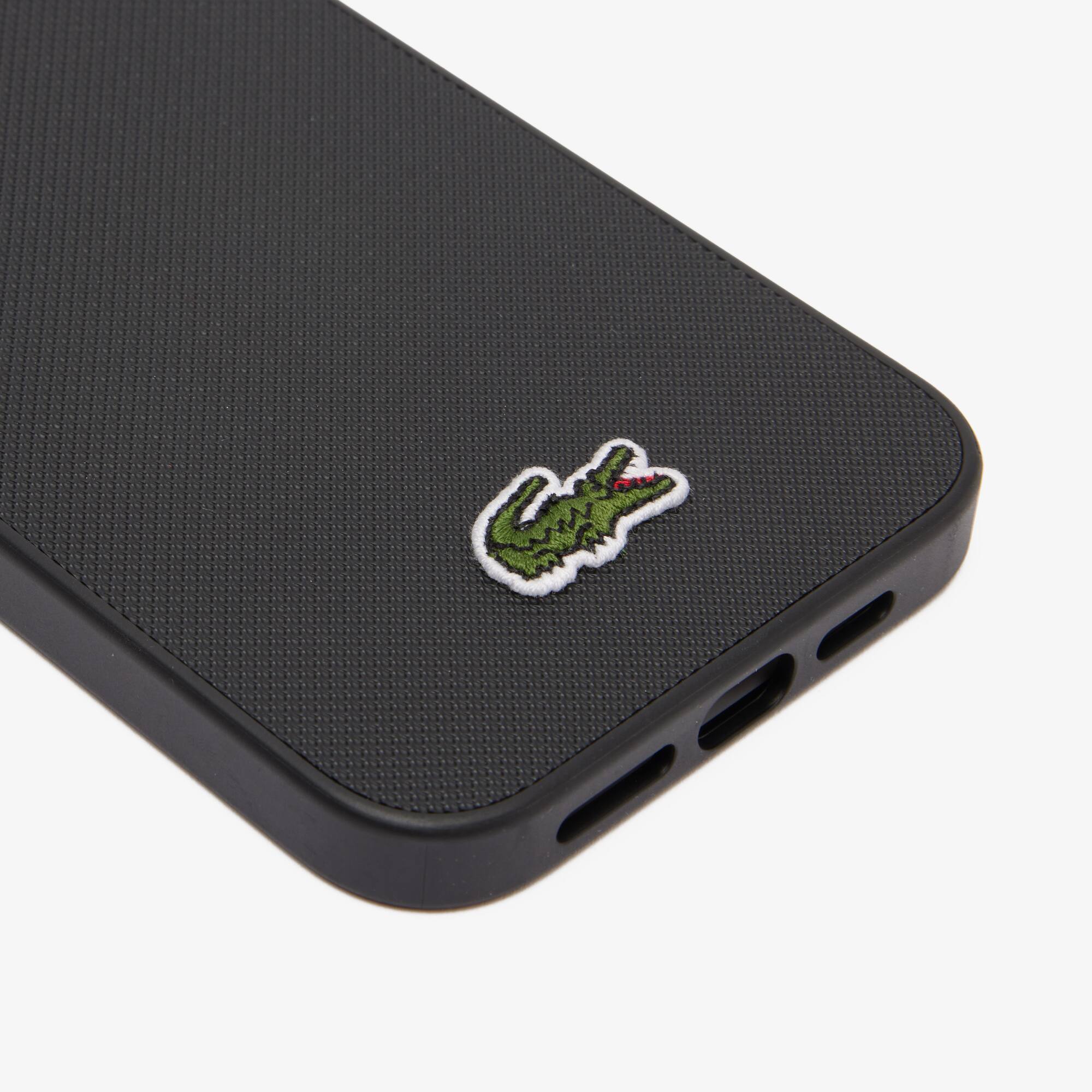 iPhone 14 Pro Max Hülle mit Piqué Effekt iPhone Cases - Schwarz - Lacoste - Unisex