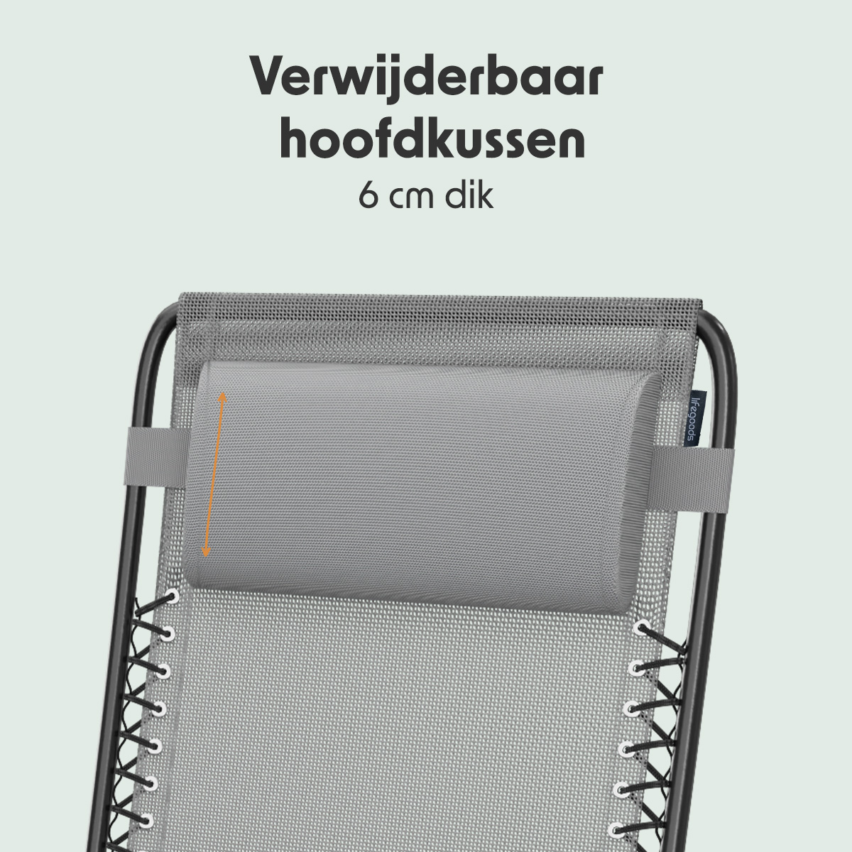 LifeGoods set van 2 relaxstoelen met tafel - Grey