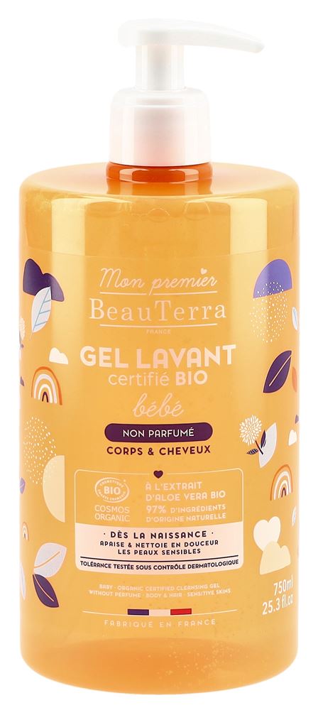 BEAUTERRA Baby Duschgel<br>750 ml, Flasche, Gel, ohne Parfum Bio