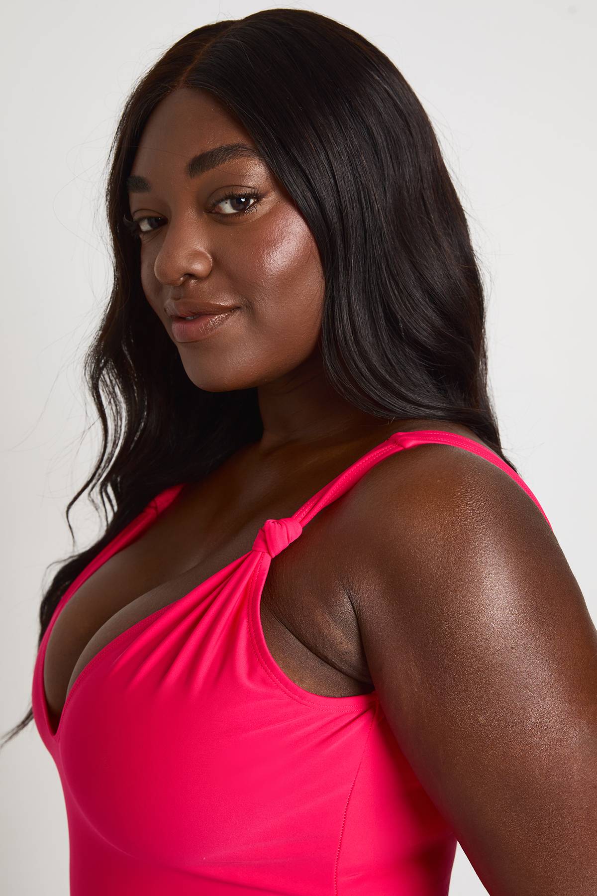 boohoo Maillot De Bain Grande Taille Avec Détail Nœud