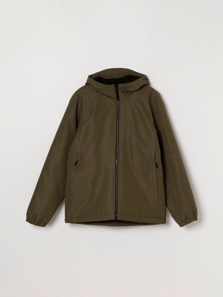 Parka básica com capuz - Verde Oliva