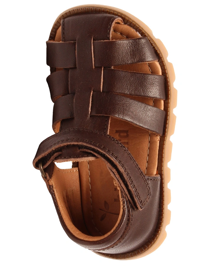 Leder-Sandalen BEKA mit Zehenschutz in dunkelbraun