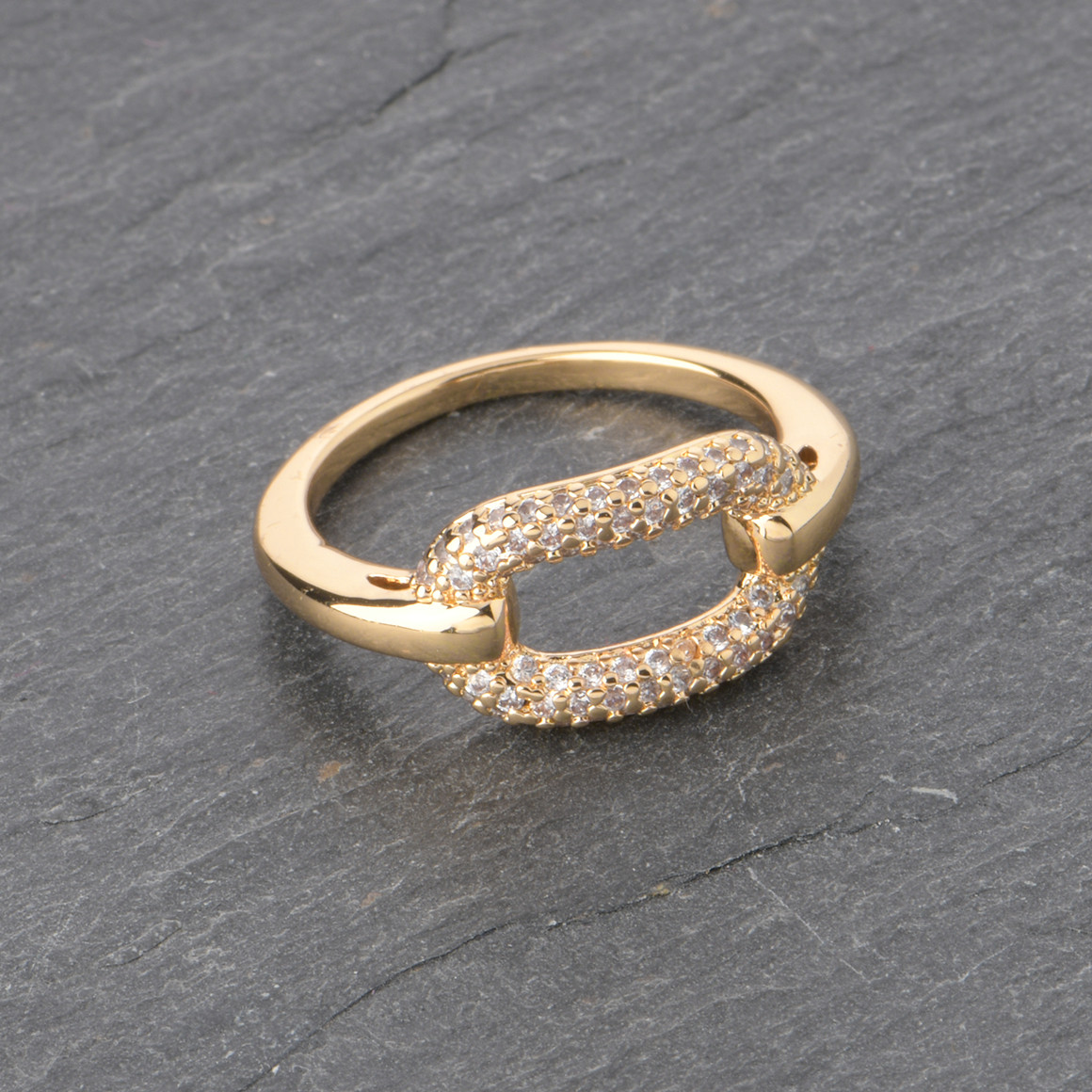 Gina Benotti Damen Ring mit Schmucksteinchen gold