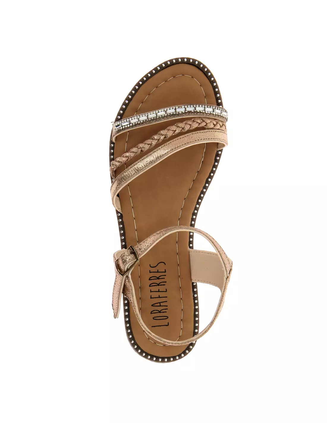 CLAUDIA GHIZZANI 2XK1100901-8100-HF - Sandales & nu-pieds CHAMPAGNE-TXTMETALLIC