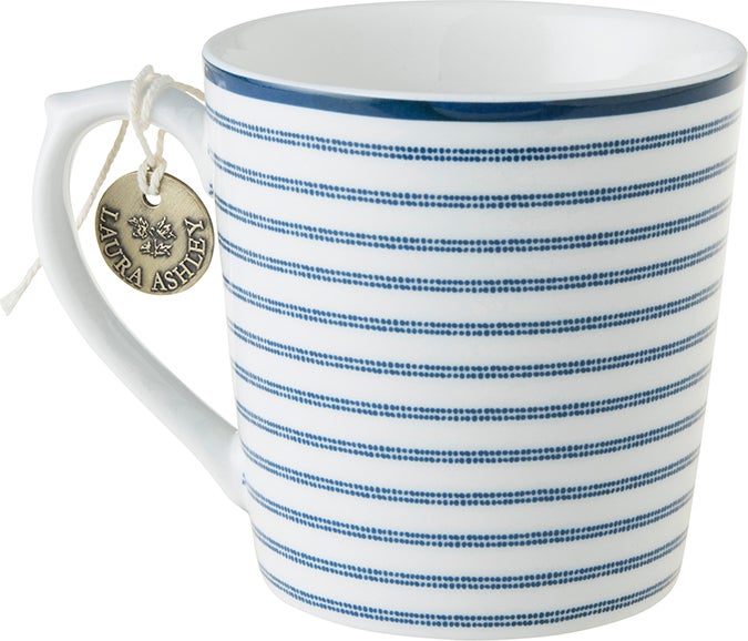Laura Ashley mok Candy Stripe blauw 0,35 L