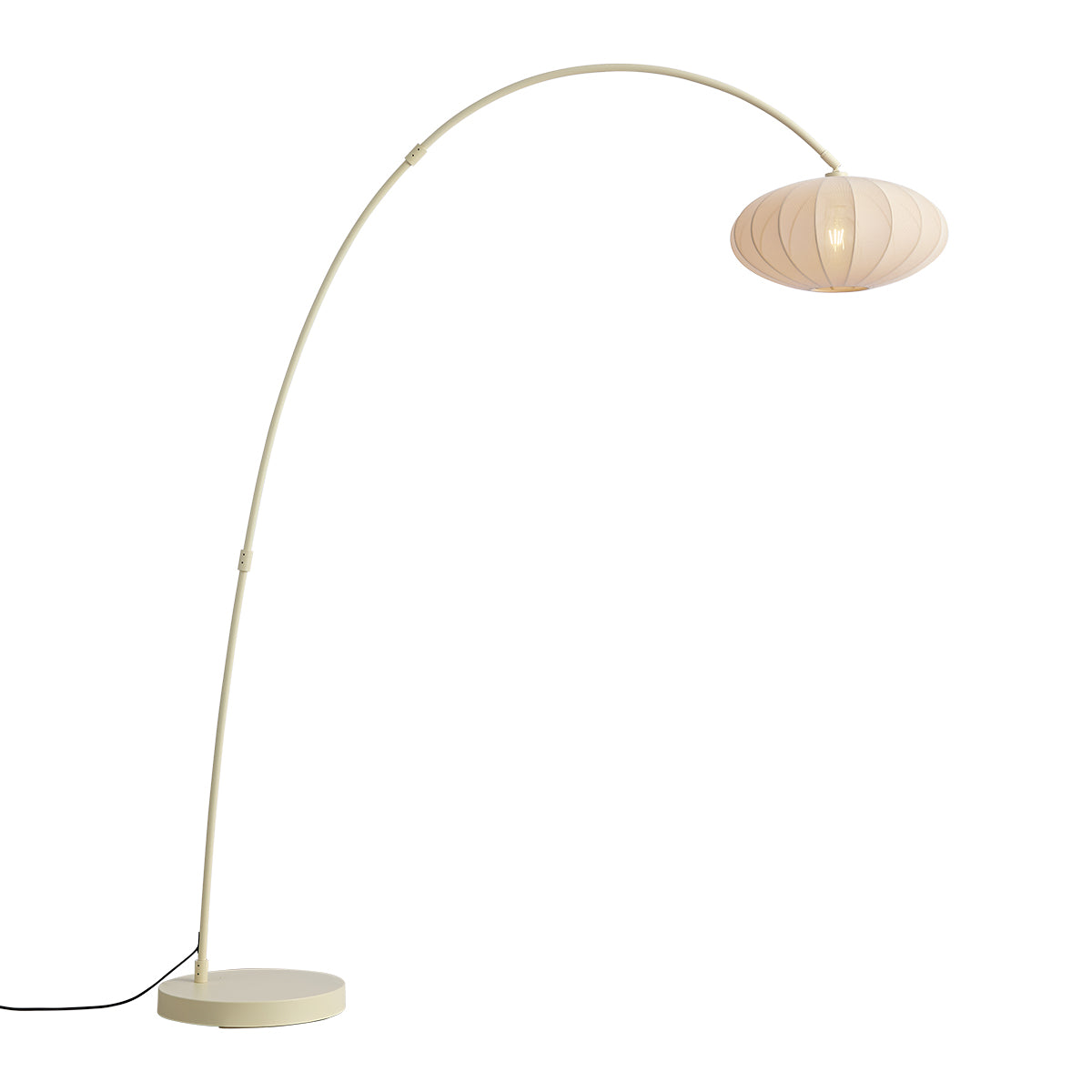 QAZQA Japandi booglamp beige met kap - Bida