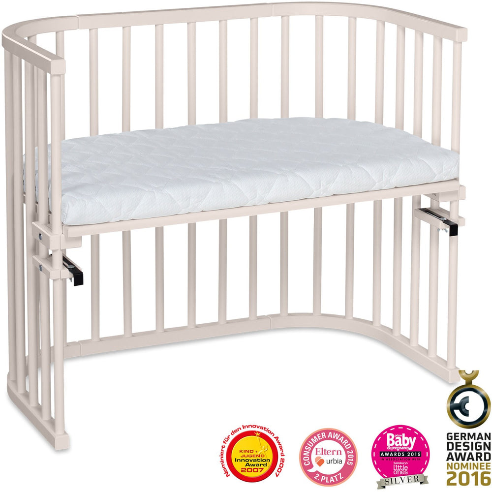 Køb babybay® Bedside Crib Beige Varnished Maxi Co-Sleeper Babyseng