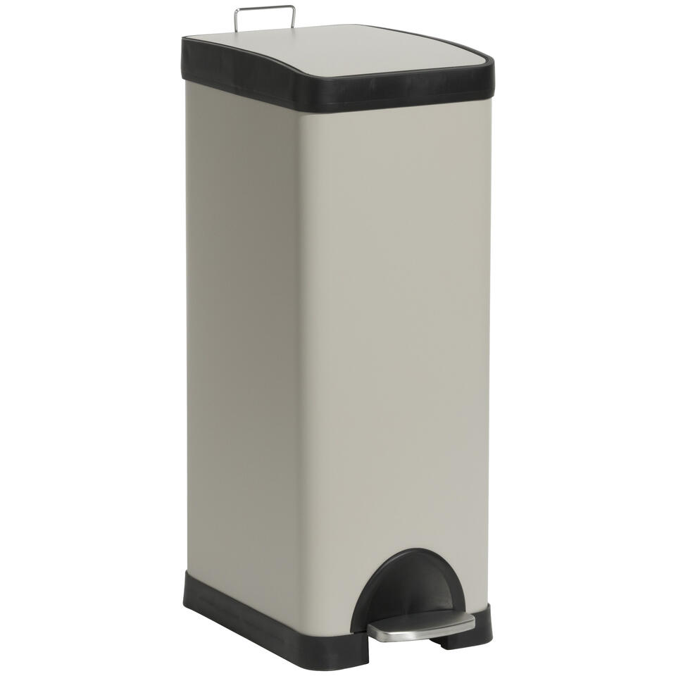 Pedaalemmer Rechthoek 30 Liter Taupe