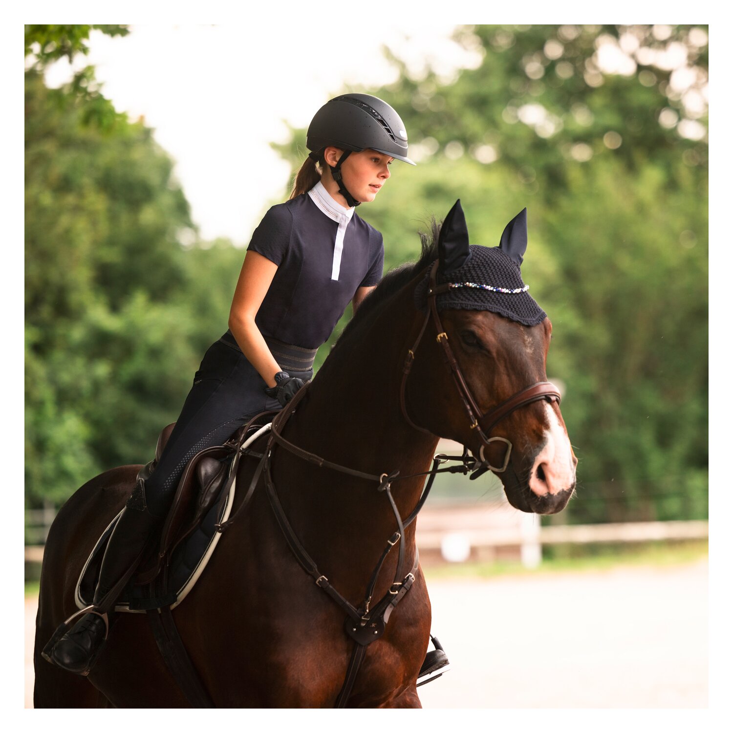 ABUS PIKEUR Reithelm AirDuo  - black