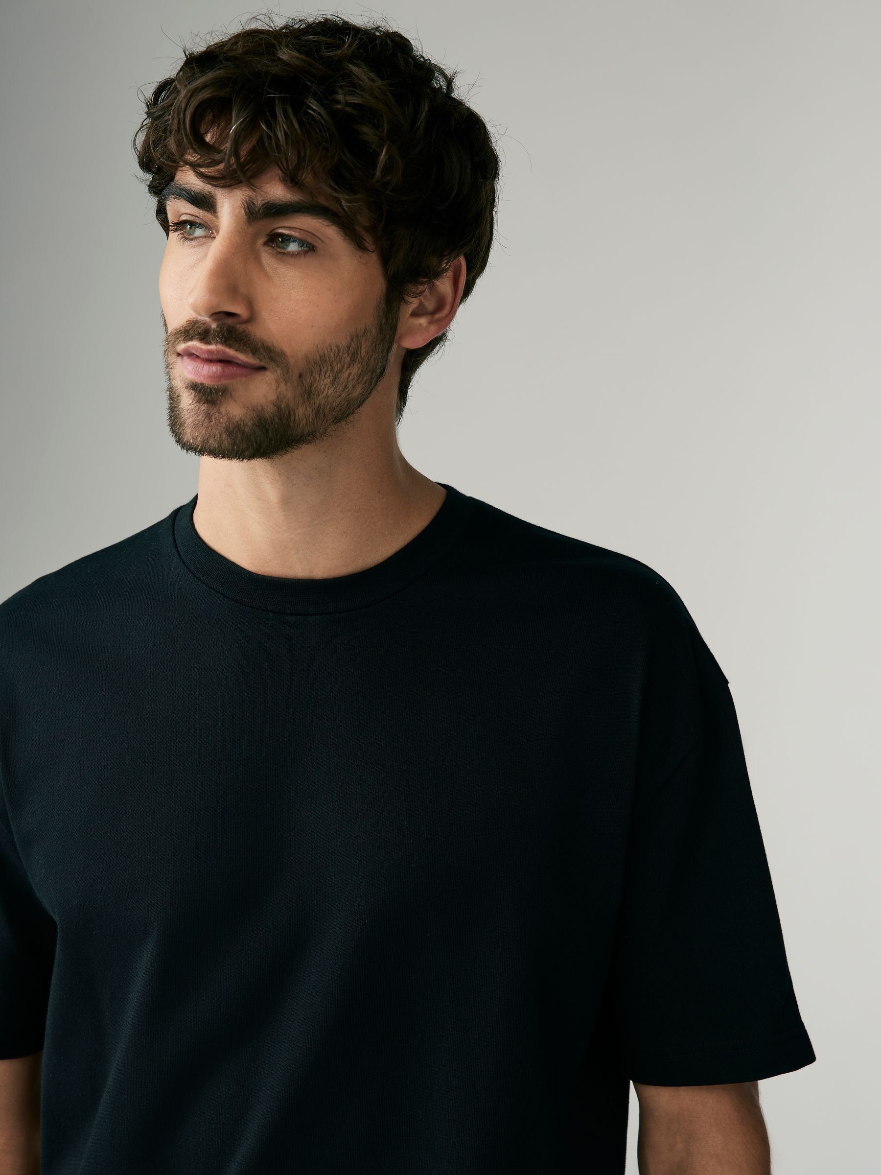 Zwart - Relaxed fit - Verpakking van 3 T-shirts van zware stof