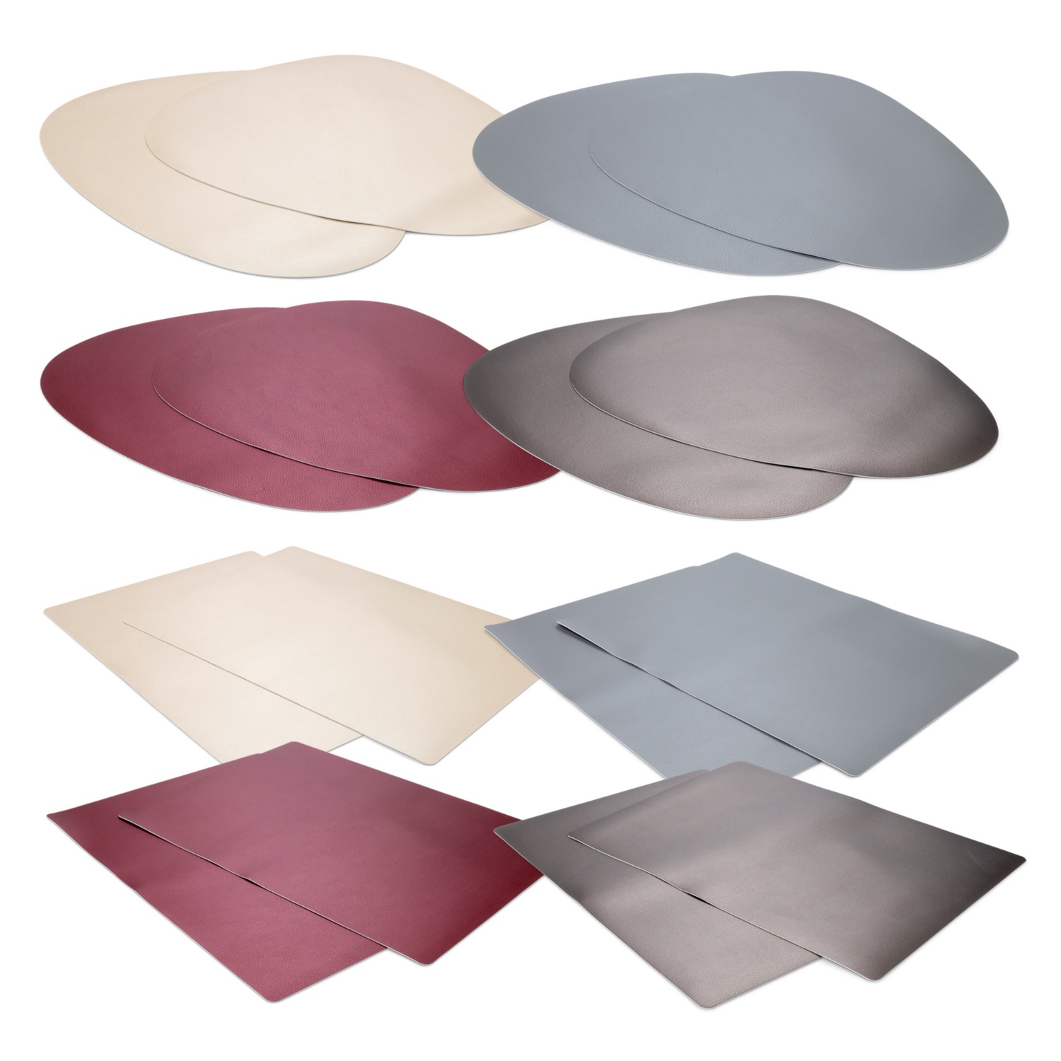 HOME CREATION Platzsets Lederoptik, Doppelpkg.