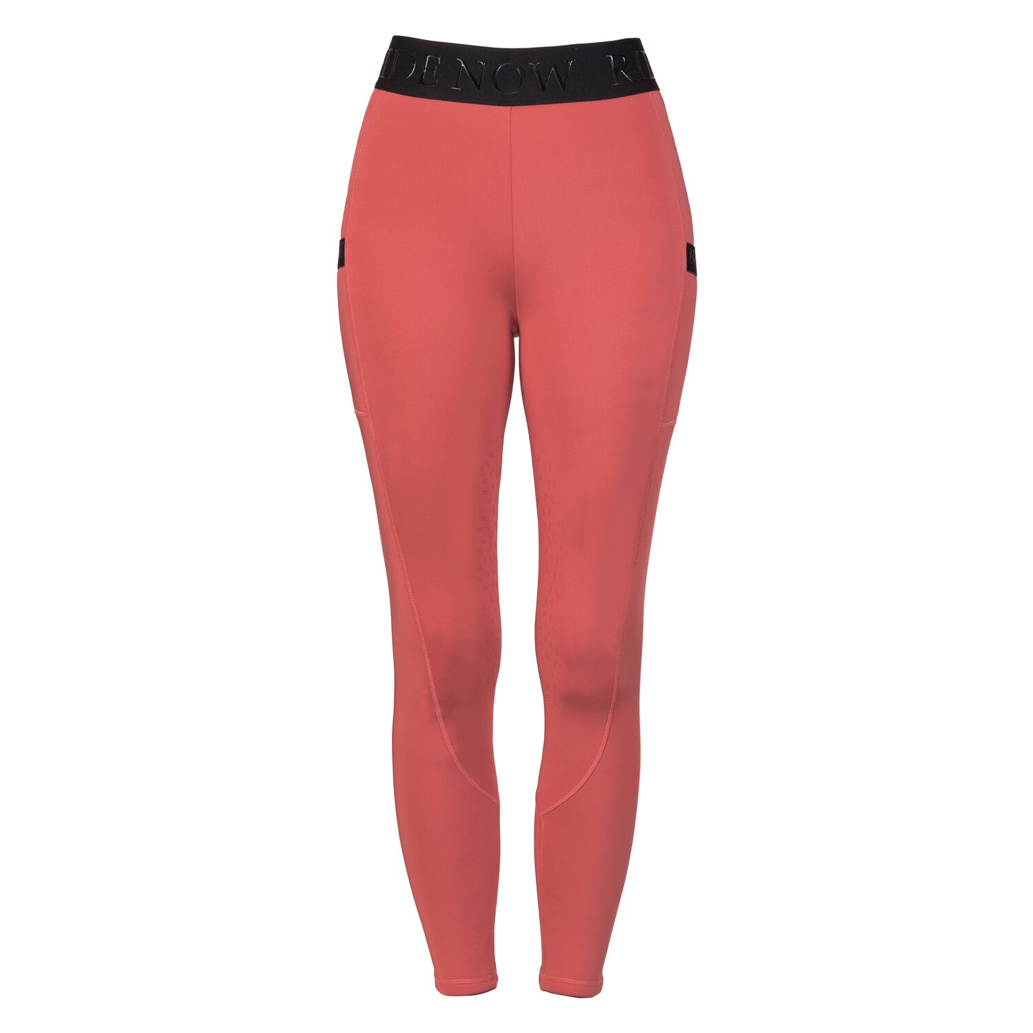 RIDE now Thermo-Reitleggings Grip-Halbbesatz  - brick