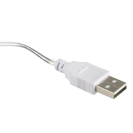 Idena LED Micro Lichterkette mit 20 LED in warm weiß am Silberdraht, USB betrieben, ca. 1,25 m