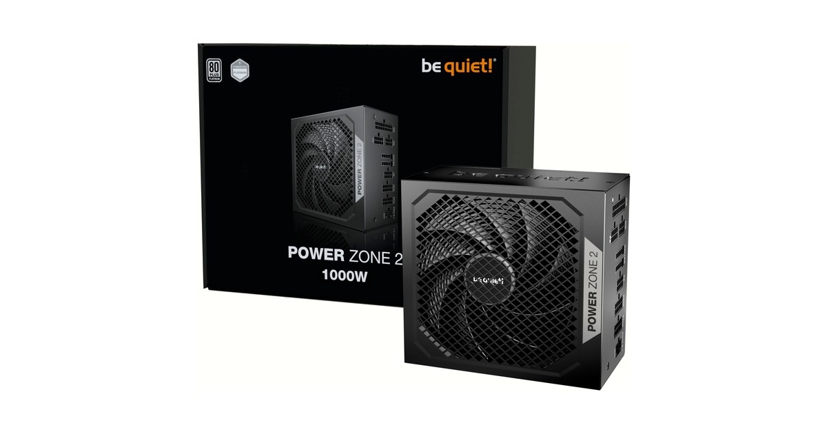be quiet!Power Zone 2 modulaire 1000 watt voeding   (Zwart, 1x 12V-2x6, 3x PCIe)