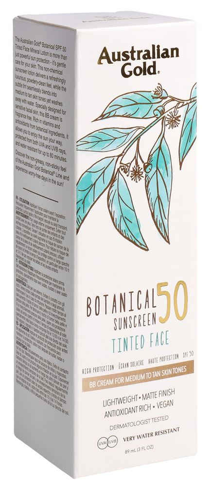 AUSTRALIAN GOLD Botanical Tinted Faces<br>89 ml, Tube, SPF50 medium teint