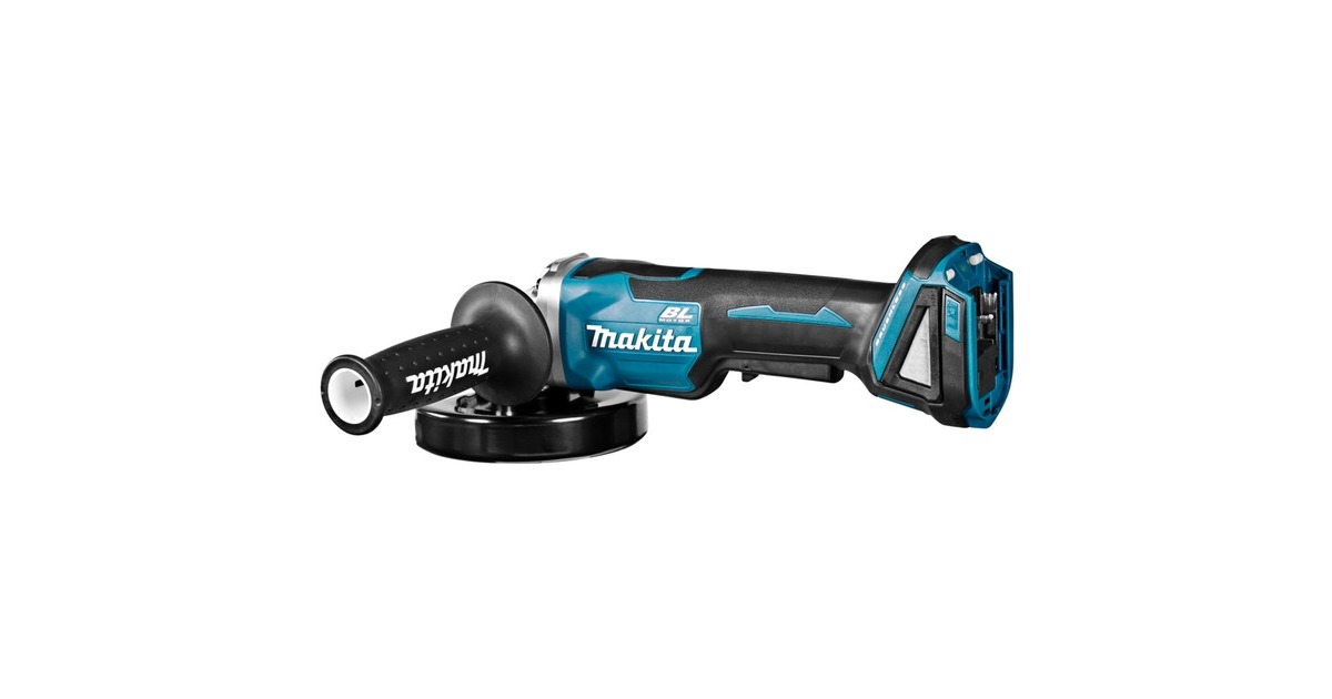 Makita18 V Haakse slijper 125 mm DGA505ZJ  (Blauw/zwart, accu's en lader niet inbegrepen | in Mbox | veiligheidsschakelaar)