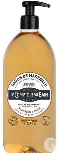 Le Comptoir Du Bain Savon Liquide Surgras Karité Flacon 1l