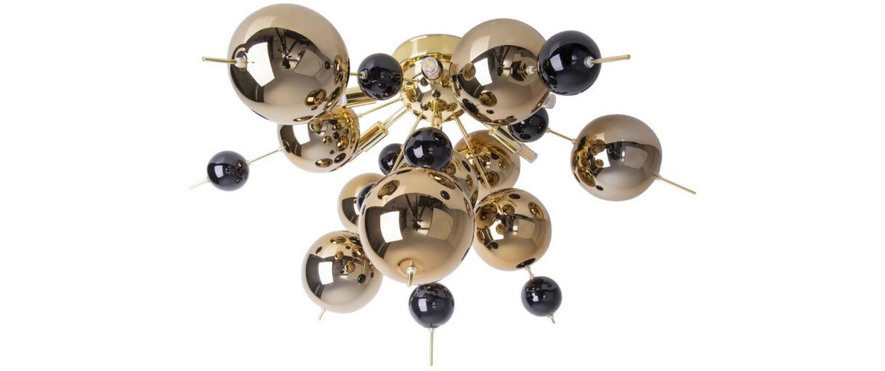 Deckenleuchte «Explosion» - Gold<br>Deckenbeleuchtung mit einem Kugeldurchmesser von 5 bis 10 cm