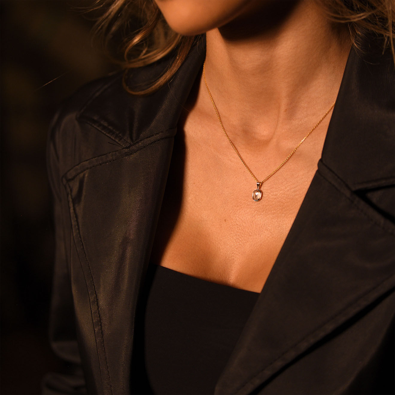 Instant d'Or Pendentif Belle Topaze 1.51 ct or jaune