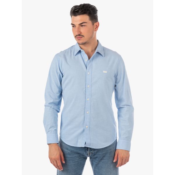 Levi's Camisa de Ganga Slim Lisa Azul-claro 4