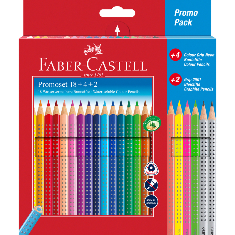 Faber-Castell Farbstifte Colour Grip, 24 Stück, assortiert