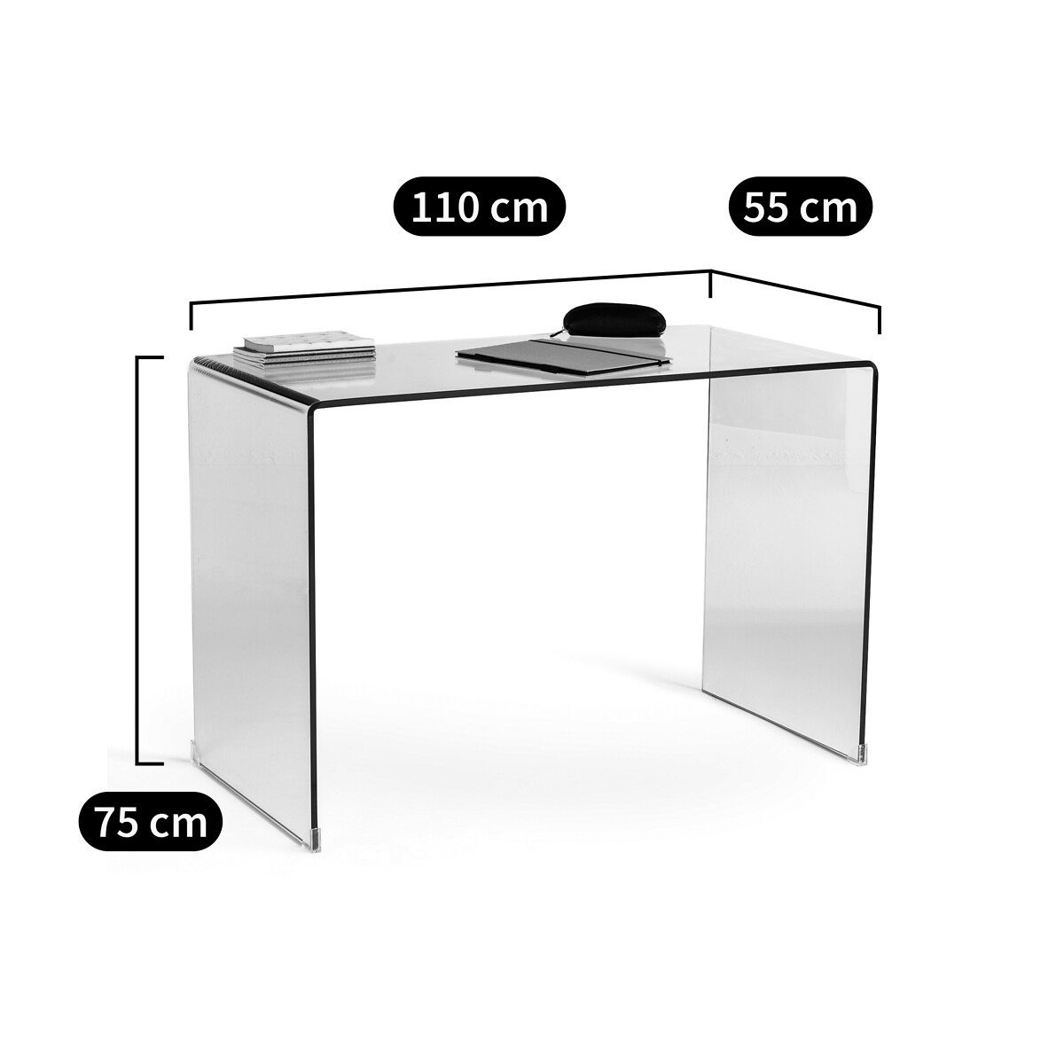 LA REDOUTE INTERIEURS<br>Console de vidro temperado Joan