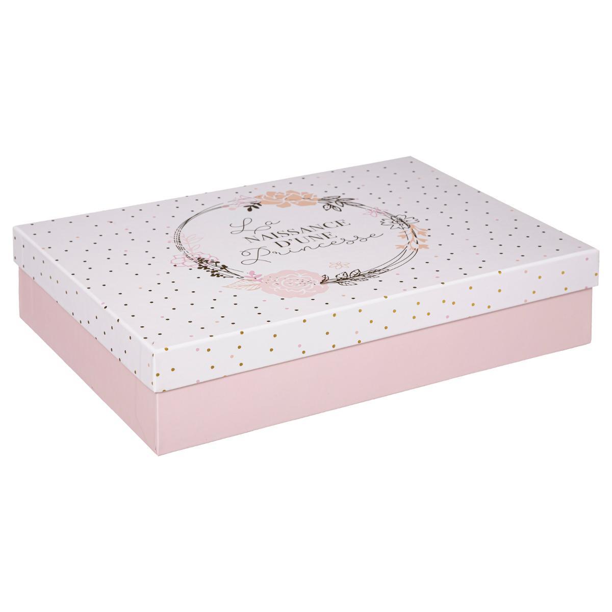 COFFRET EMPREINTE FLEURS D.38X8.4X26.8CM
