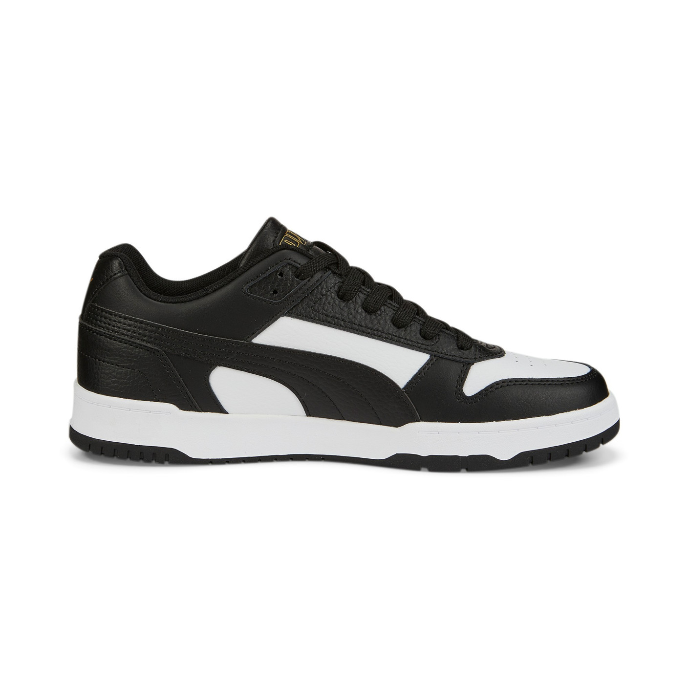 PUMA Rebound Game Low Sneakers Zwart Wit Goud
