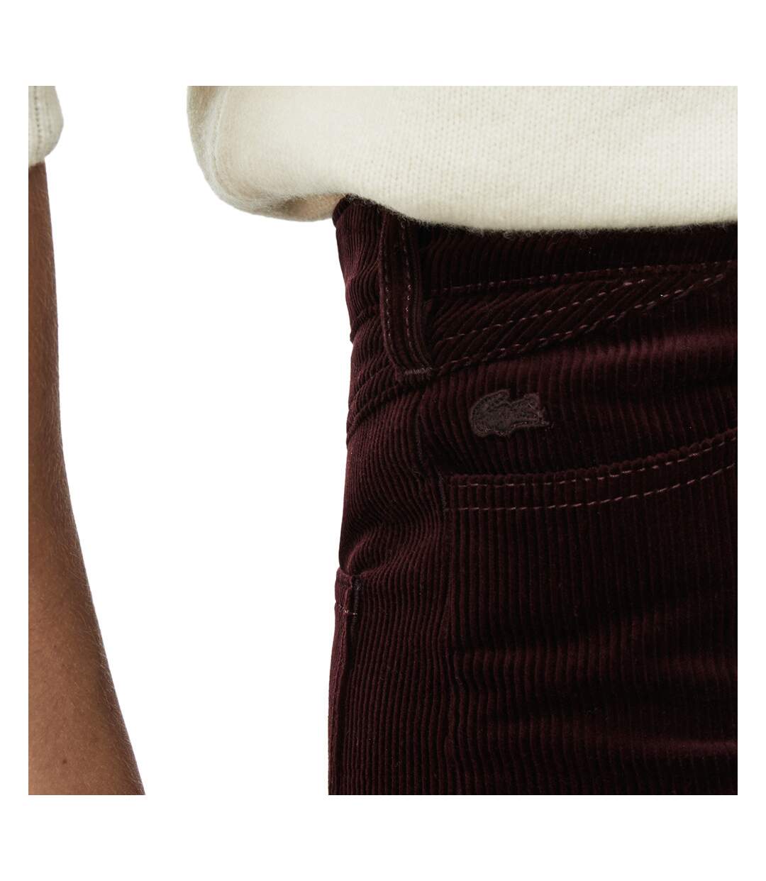 Pantalon Prune en Velours côtelé Femme Lacoste HF8924