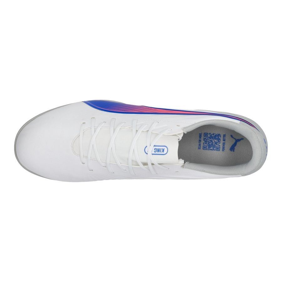 PUMA King Match TT Formula - Blanc/Bleu/Flat Light Gray