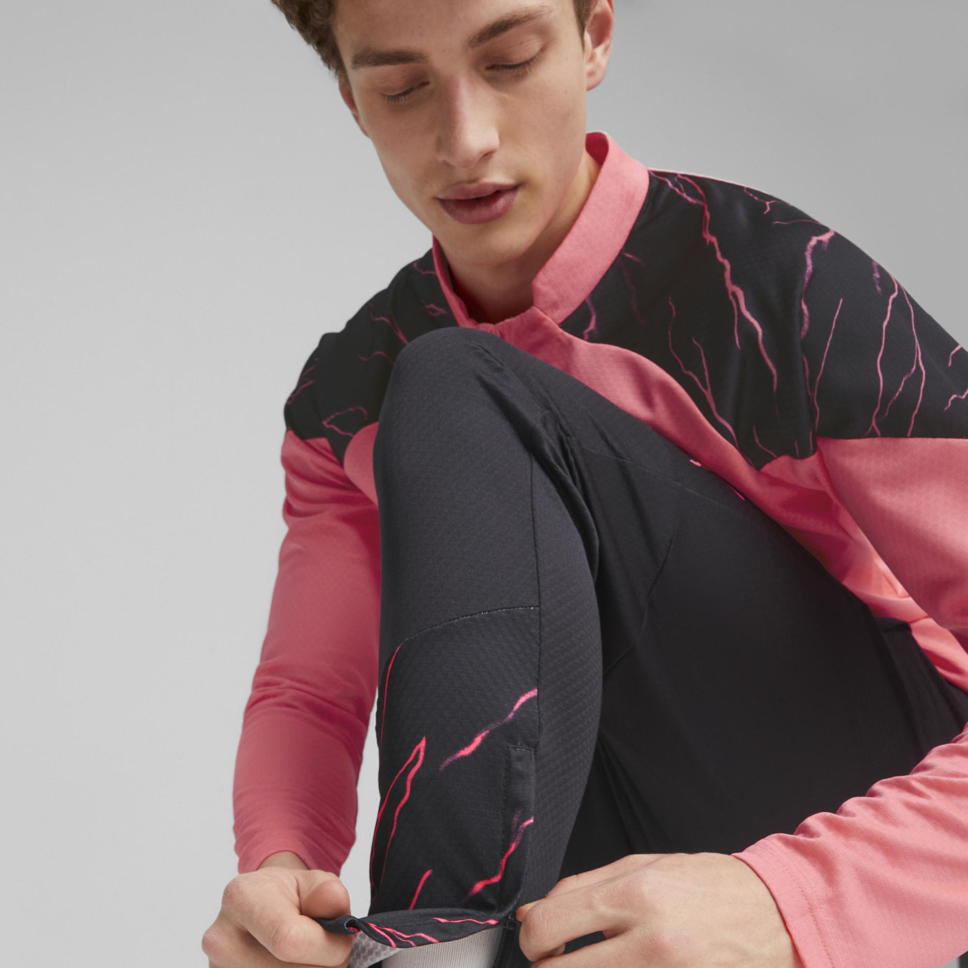 PUMA Manchester City Trainingsbroek 2023-2024 Donkerblauw Roze