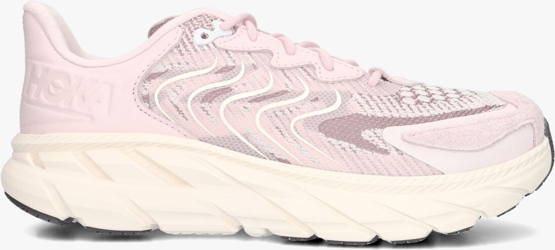 roze hoka sneakers clifton ls