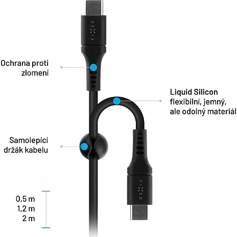 Fixed FIXDLS-CC12-BK USB-C til USB-C kabel - sort