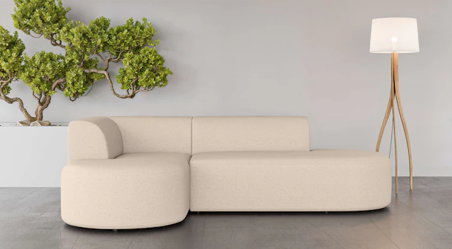 GOODproduct Ecksofa »Ecksofa Tvinne mit Ottomane links oder rechts bestellbar« L-Form, mit Wellenunterfederung, BxTxH 260x170x73 cm