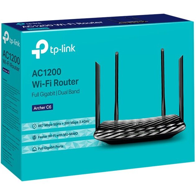 TP-Link Archer C6 routeur sans fil Fast Ethernet Bi-bande (2,4 GHz / 5 GHz) Blanc