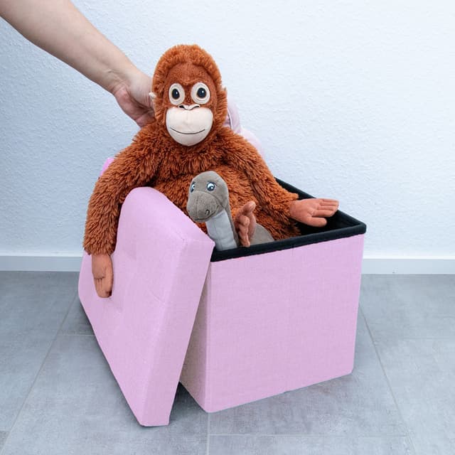 Sammenklappelig Skammel 49x30x30 cm Taburet (pink)