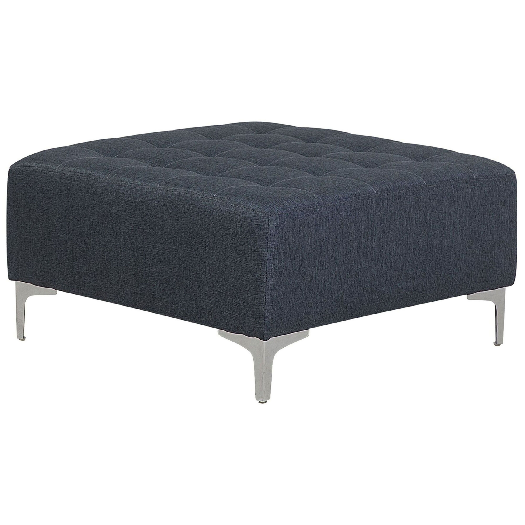 Beliani - ABERDEEN - Ottomaan - Donkergrijs - Polyester