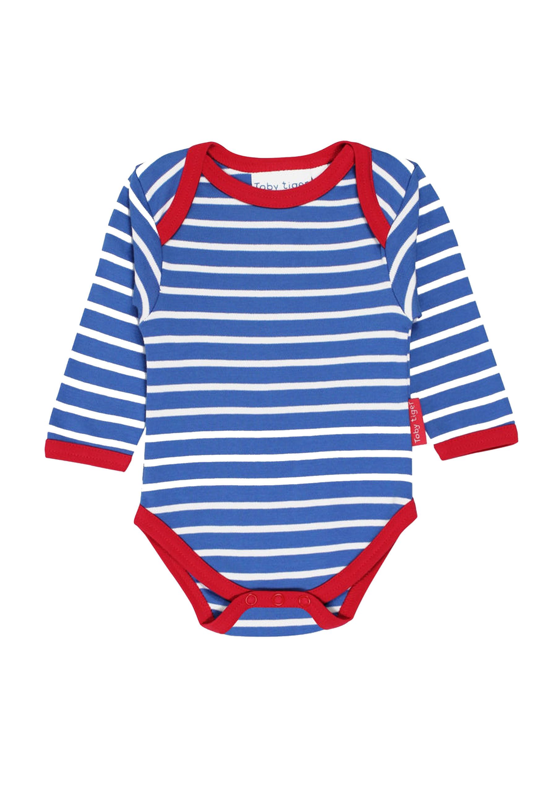 Toby Tiger Baby Body mit Schlupfauschnitt , gestreift