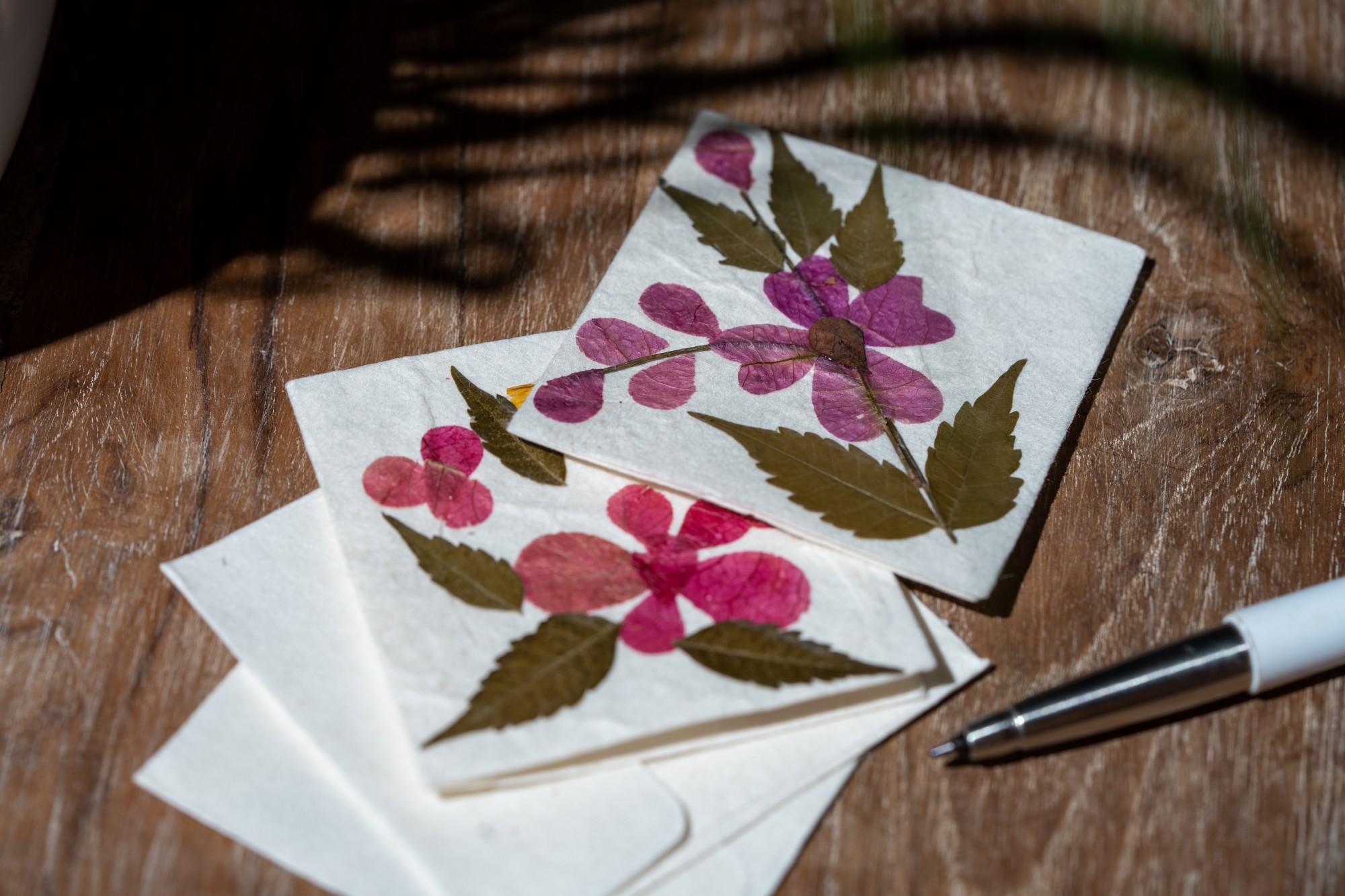Grußkarte 'Blumen', mit Umschlag, B 7 cm, H 7 cm günstig bestellen