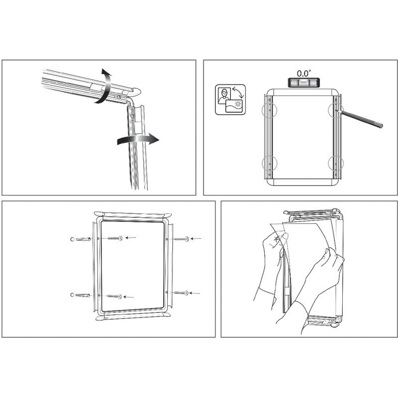 Porte-affiche A4 clipsable Nobo