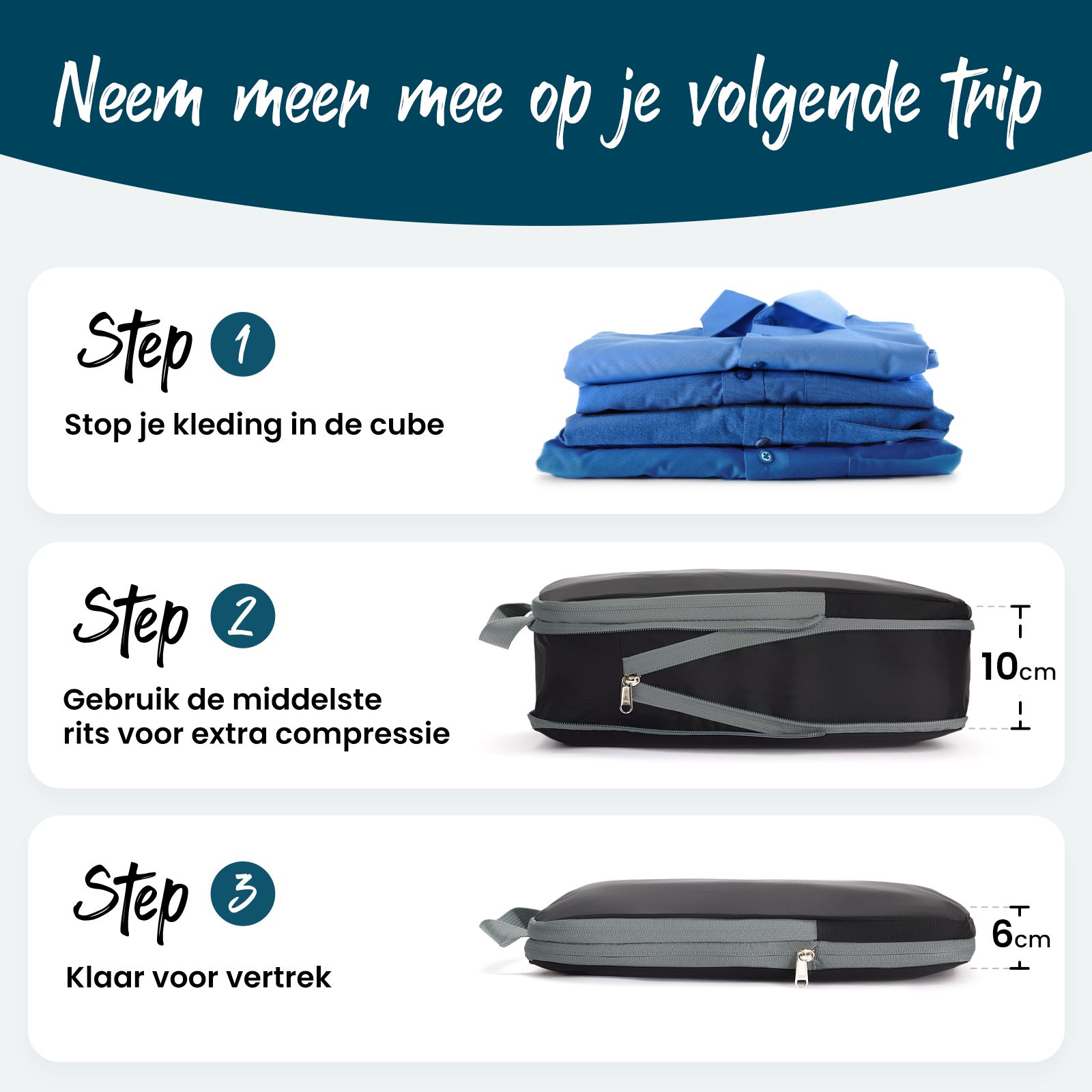 Sunflake Compression Packing Cubes - Set van 6