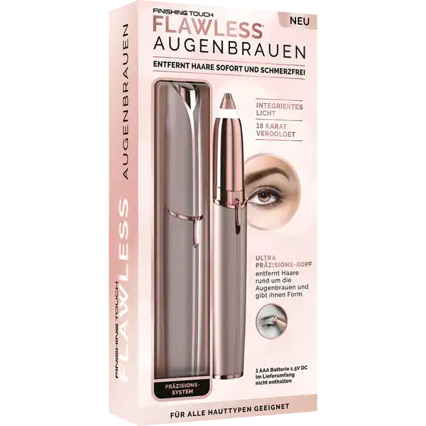 Augenbrauen Trimmer vergoldet mit Batterie