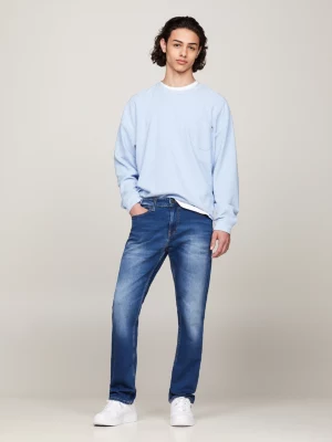 Calça jeans Ryan Straight Relaxed Fit com lavagem desbotada