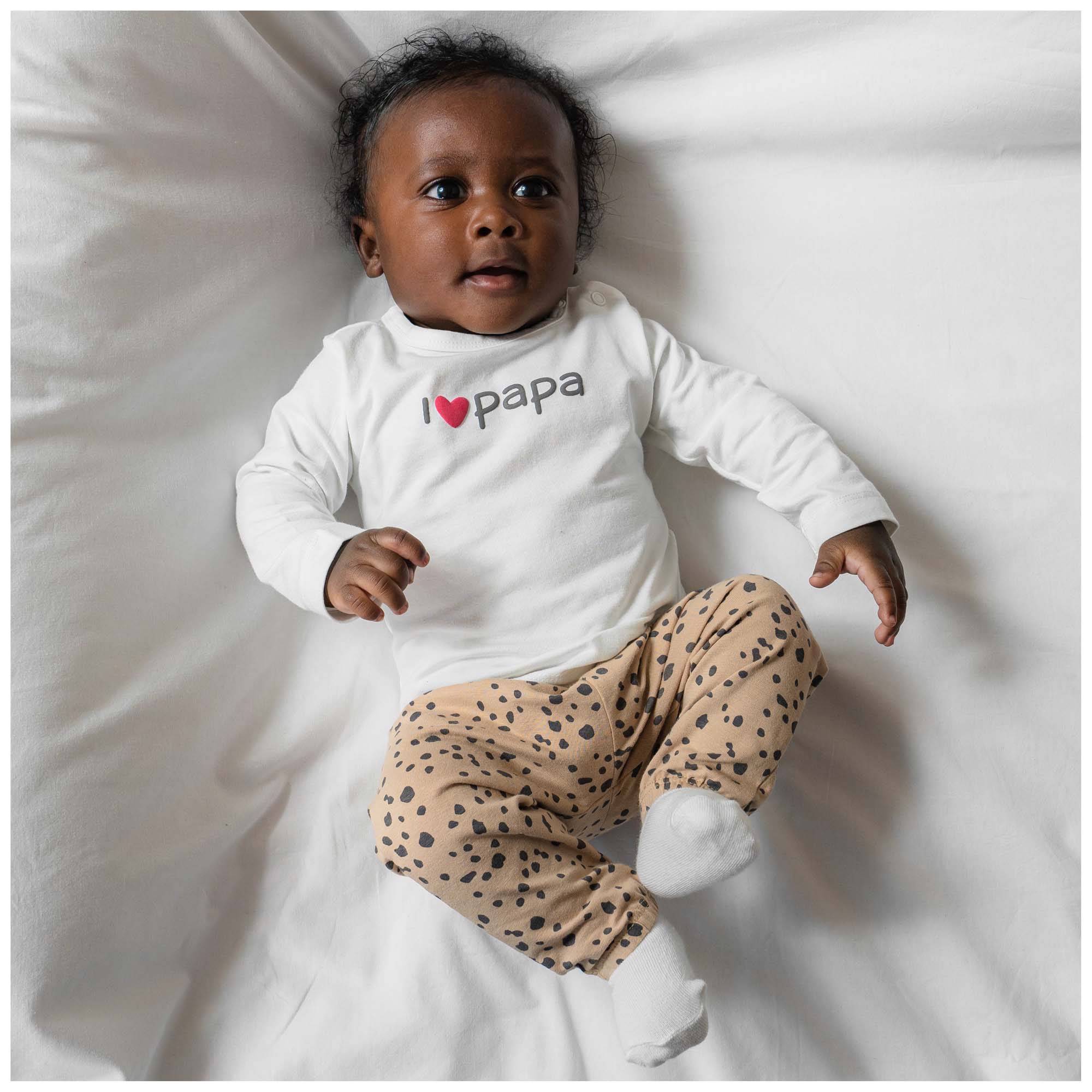 Prénatal newborn broek  panterprint beige